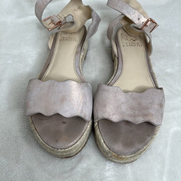 Vince Camuto Womens Rose Gold Espadrille Sandals Size 9.5 - Picture 4 of 6